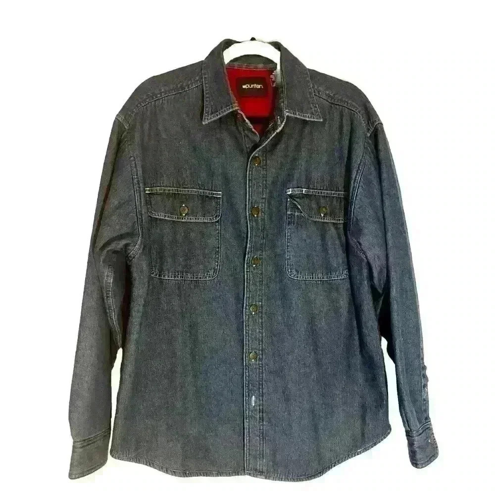 Men’s Puritan Jean Shirt Jacket Size 38/40 M 100% Cotton